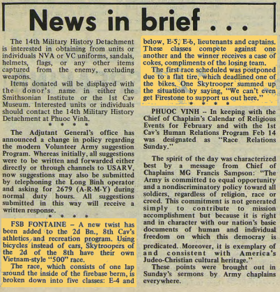 The FSB Fontaine "500" item highlighted in the CAVALAIR "News in brief" column, 2 March 1971.
