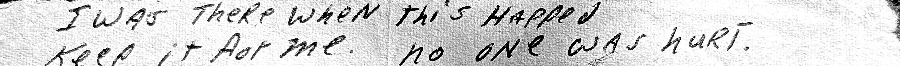Ken Weaver's handwritten note