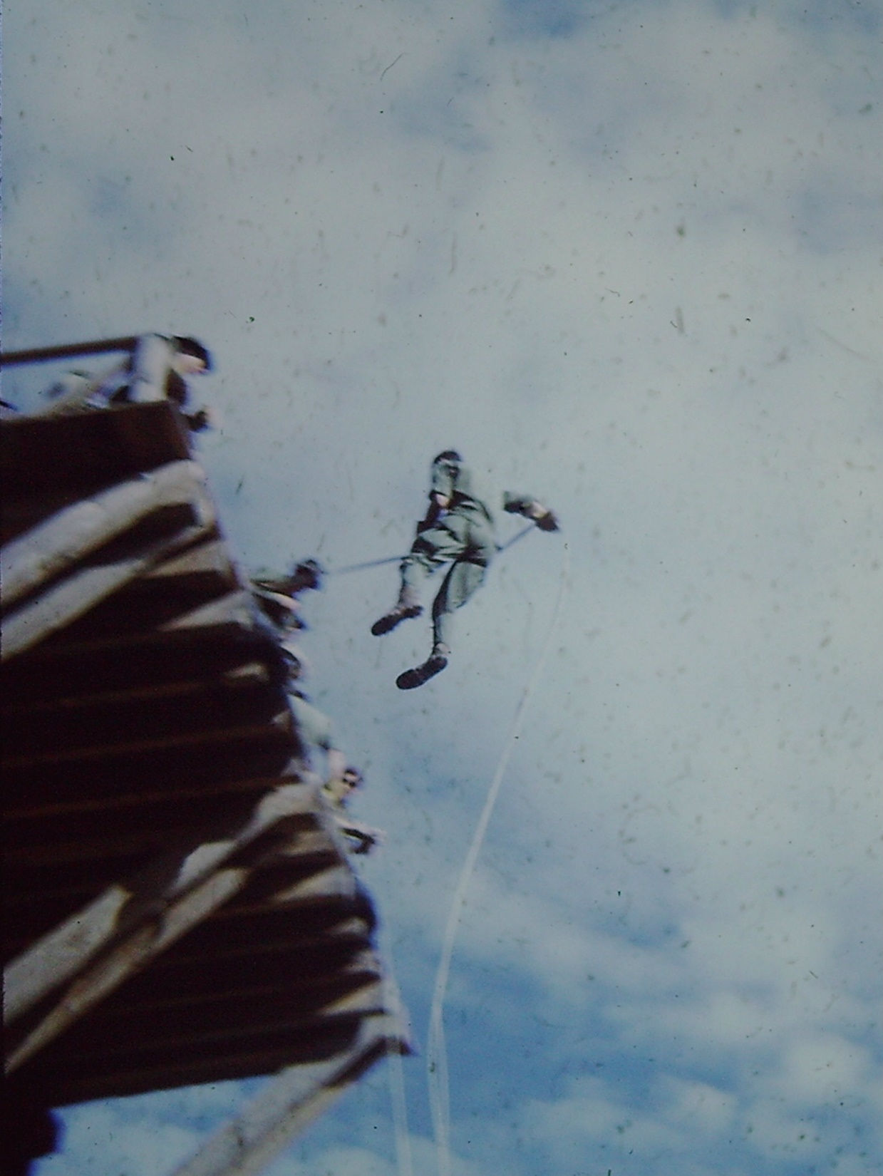 Garvin rappelling at the FTA