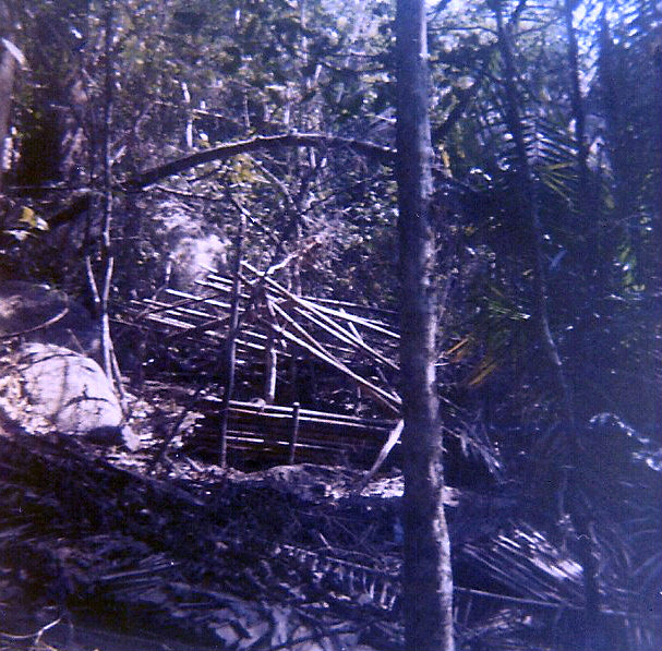 Bunker complex after artillery strike