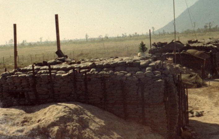 Bunker with a Christmas tree, Dec 1968