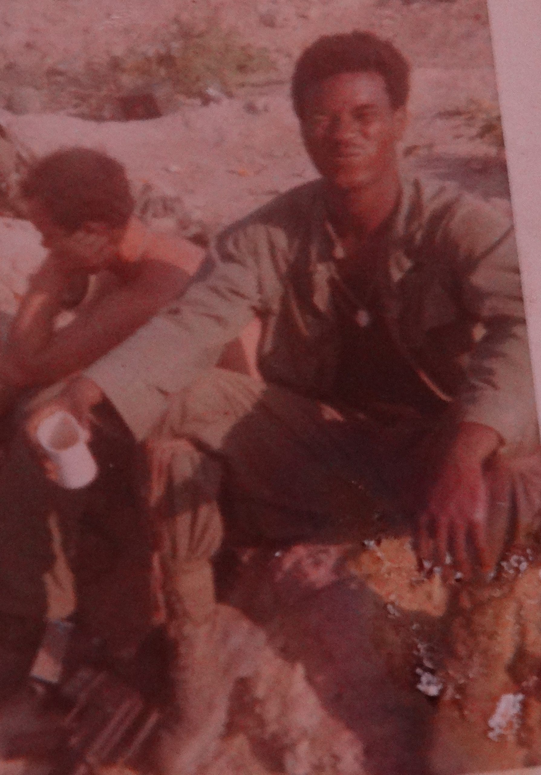 Clarence Saulsberry taking a break
