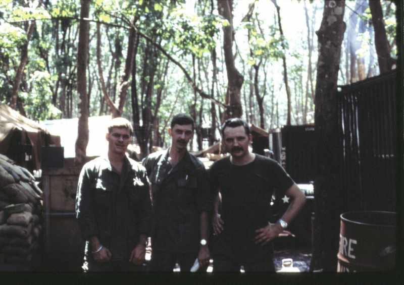 Unidentified soldiers with a supply cache