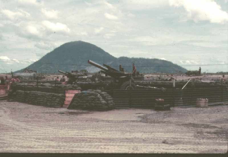 Artillery at an unidentified FSB, D Co, 1968