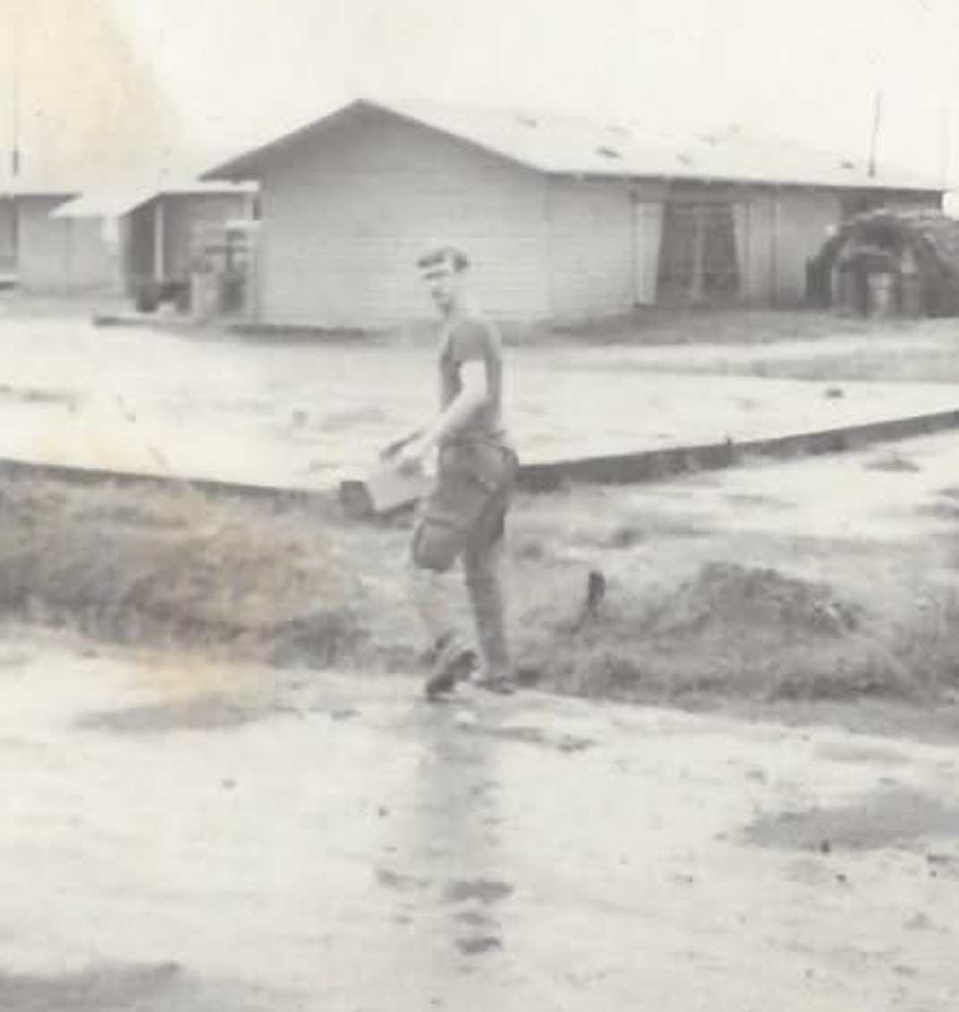Kirk Davis (in his capacity as company clerk) in one of the rear areas.