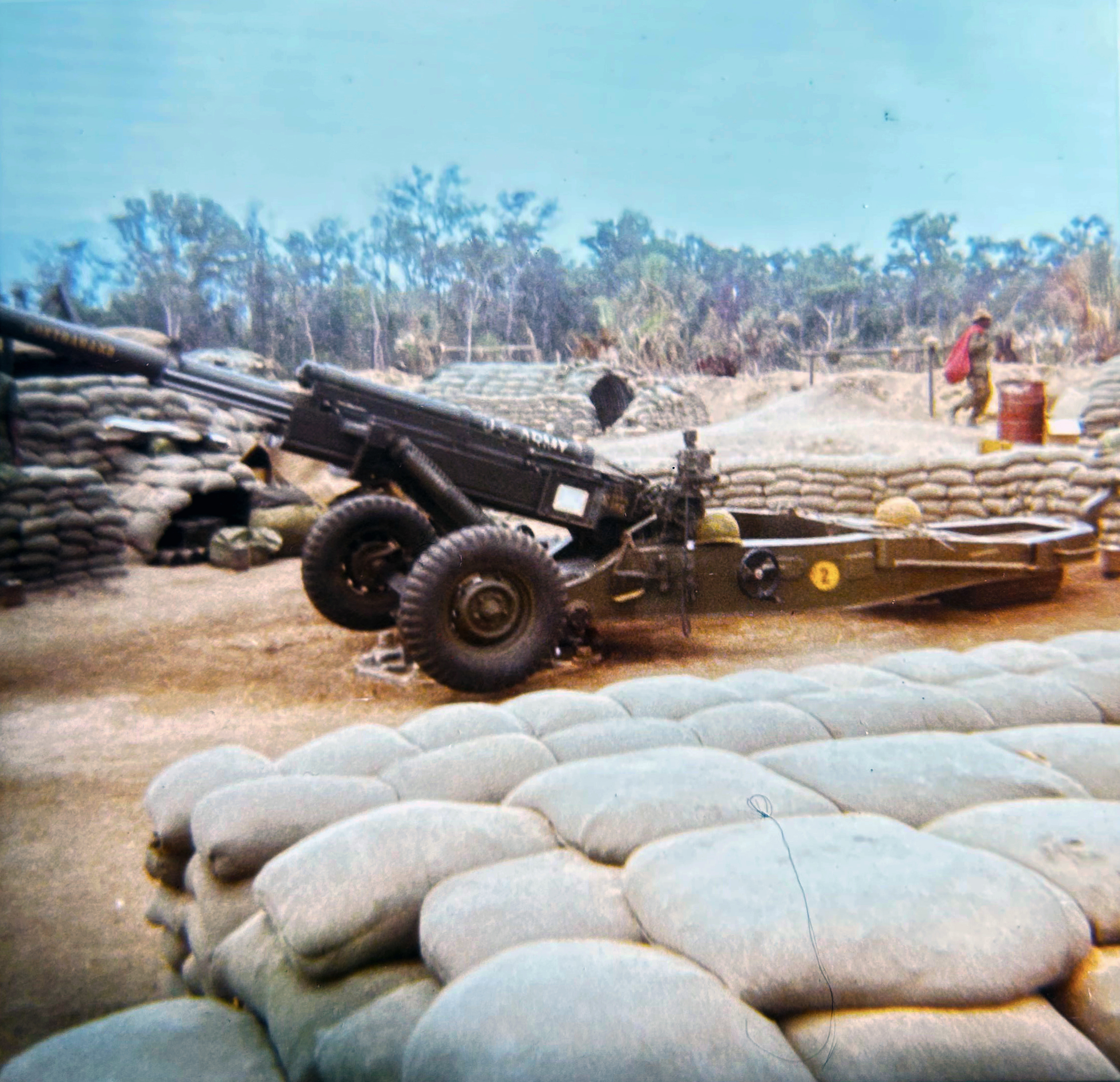 An example of the artillery typically stationed at a firebase