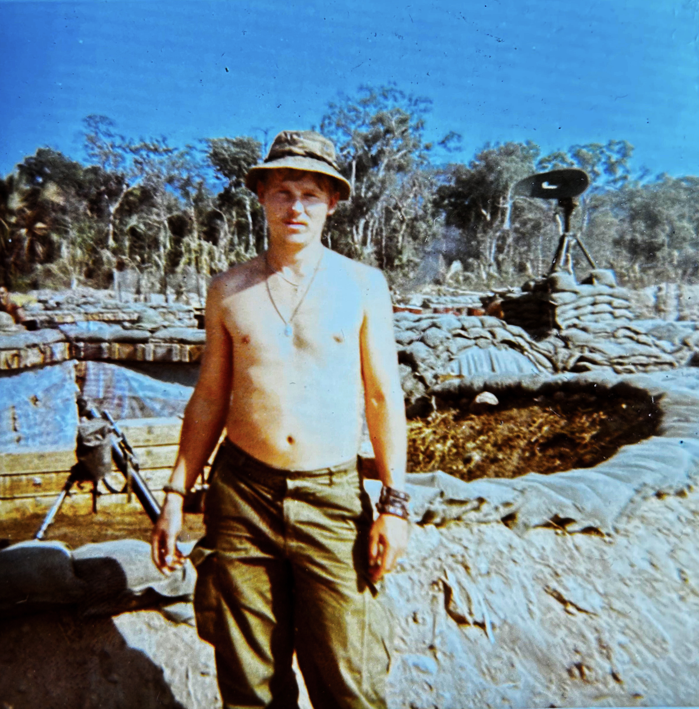 Ken Weaver on a firebase in 1971