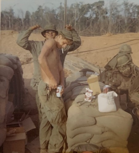 Thomas Wood at a firebase bunker