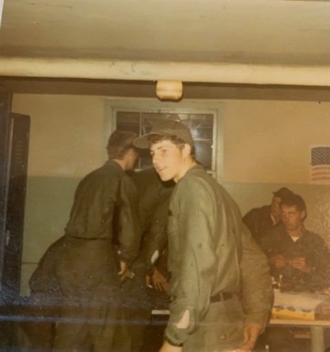 Thomas Wood in the mess hall