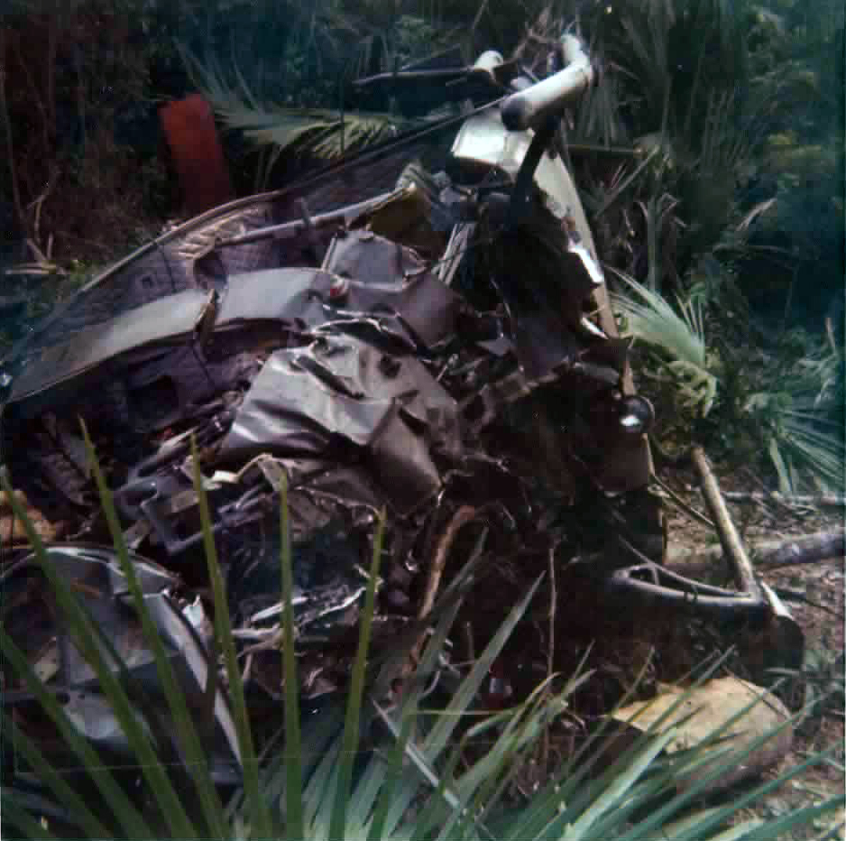 Huey wreckage — FSB Fontaine, April 24, 1971